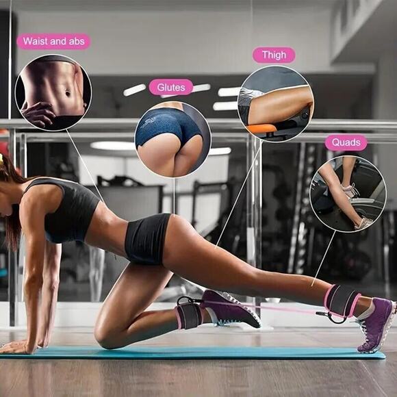 6pcs Ankle Resistance Bands •Working Out Leg & Butt Training Ankle Straps •Cuffs - Picture 2 of 8